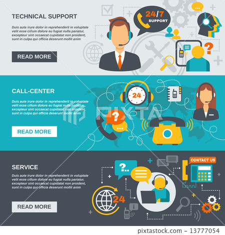 Support Call Center Banner 13777054