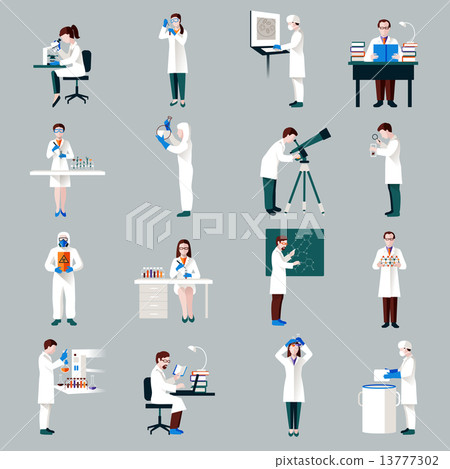 Scientists Characters Set 13777302