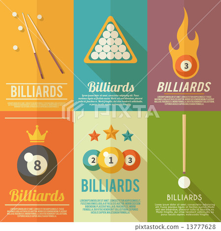Billiards Poster Set 13777628