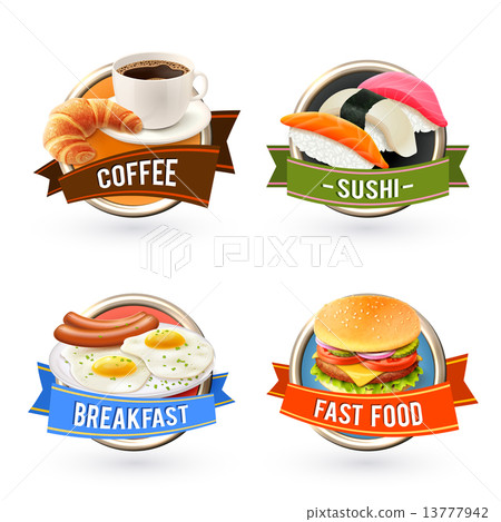 Breakfast Labels Set 13777942