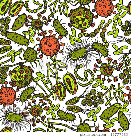 Bacteria And Virus Seamless 13777983