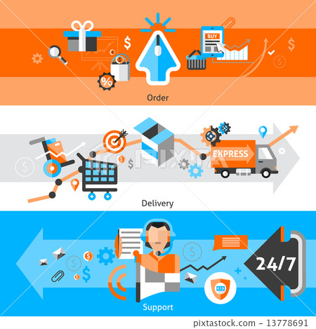 E-commerce Banners Set - Stock Illustration [13778691] - PIXTA