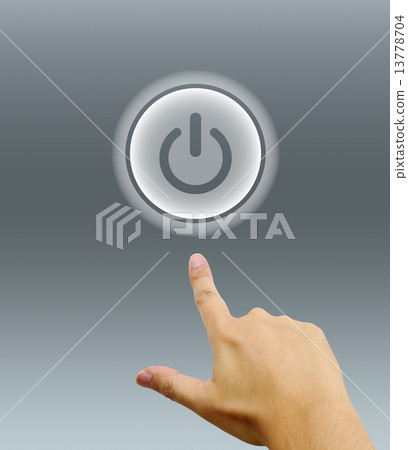 Pushing the power switch 13778704