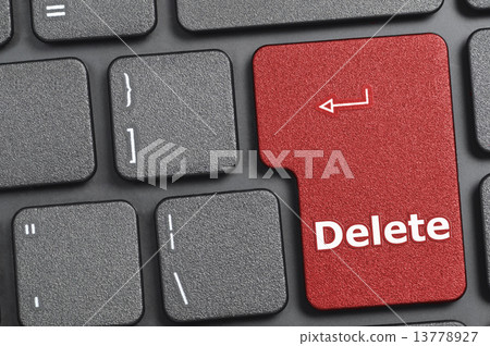 Delete key on keyboard Delete key on keyboard 13778927