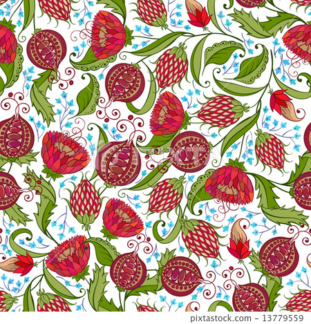 Pomegranate Pattern 13779559