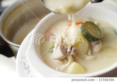 White stew on a dish White stew on a dish 13780390