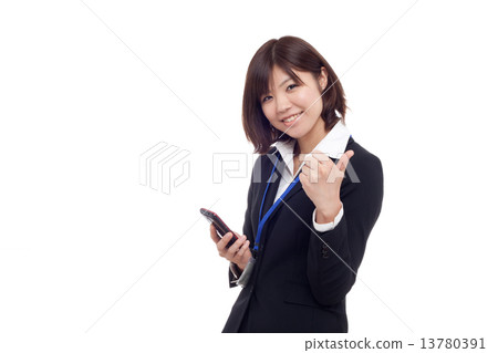 精力充沛的女性員工 精力充沛的女性員工 13780391
