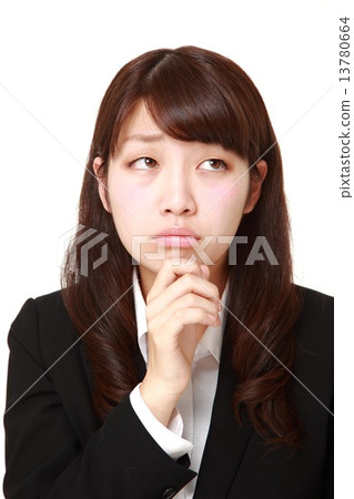 擔心的女商人 13780664