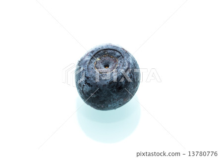 One frozen blueberry. Macro. 13780776