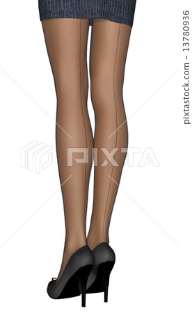 Beautiful slender legs of a woman 13780936