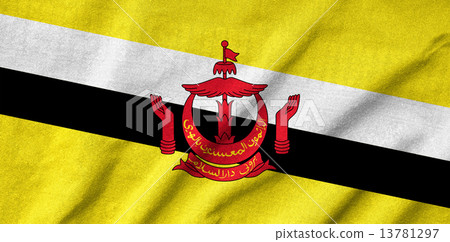 Ruffled Brunei Flag Ruffled Brunei Flag 13781297