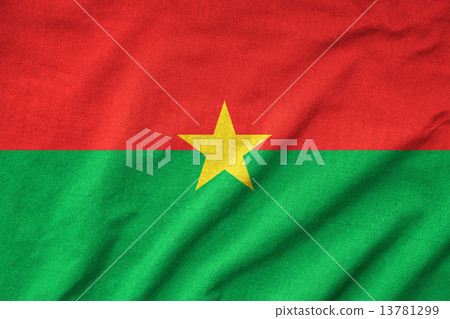 Ruffled Burkina Faso Flag Ruffled Burkina Faso Flag 13781299