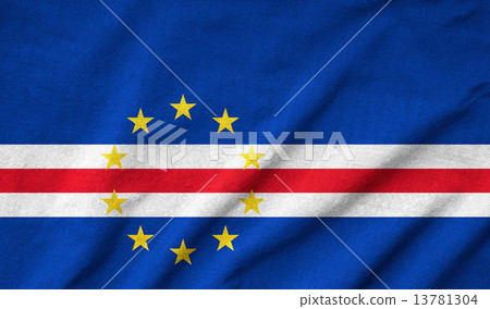 Ruffled Cape Verde Flag 13781304