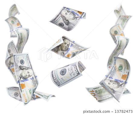 Left and Right Corner Frames of $100 Bills, 3 Isolated Left and Right Corner Frames of $100 Bills, 3 Isolated 13782473