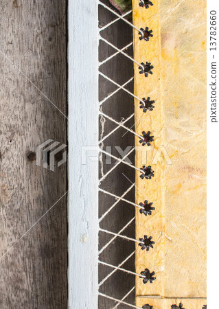 wooden frame with rope. wooden frame with rope. 13782660