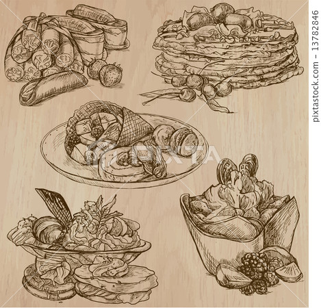 Candy and Sweets - Collection of hand drawn illustrations Candy and Sweets - Collection of hand drawn illustrations 13782846