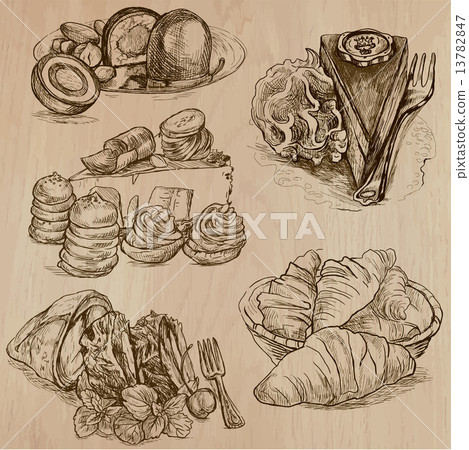 Candy and Sweets - Collection of hand drawn illustrations Candy and Sweets - Collection of hand drawn illustrations 13782847