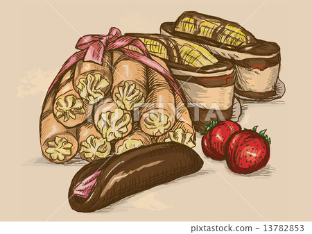 Sweets - An Hand drawn Illustration 13782853