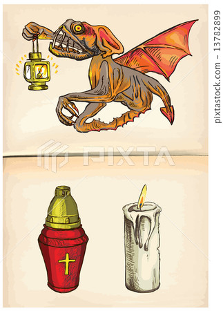 Beyonder and Candles - An hand drawn vector 13782899