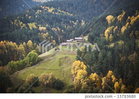 Georgia mountain forest village landscape 13783680