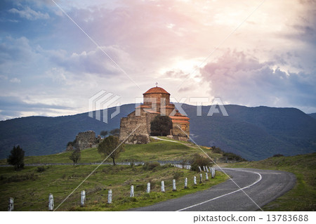 Jvari monastery church Georgia religion landscape 13783688