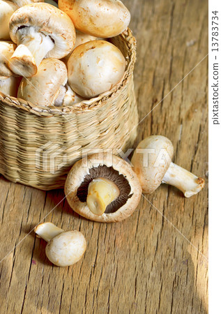 Basket with mushrooms Basket with mushrooms 13783734
