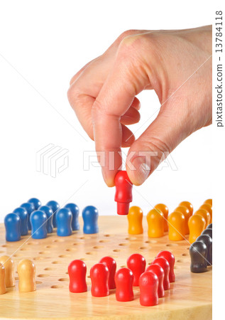 chinese checkers wooden board game 13784118