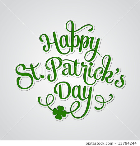 Typographic Saint Patrick's Day Greeting Card 13784244