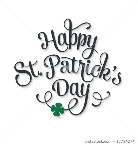 Typographic Saint Patrick's Day Greeting Card 13784274