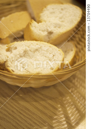 White baguette bread basket 13784490