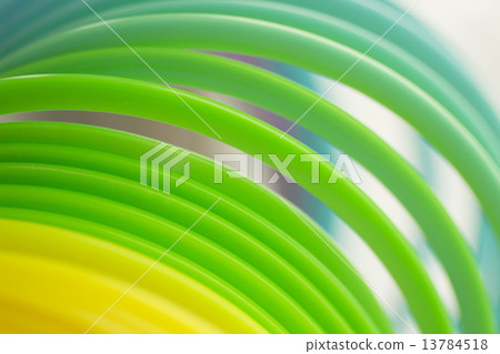 Colorful green color circular art swirl abstract 13784518