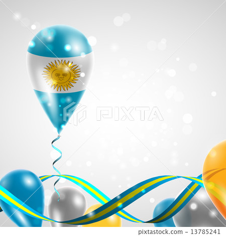 Flag of Argentina on balloon 13785241