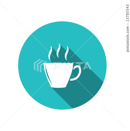 Coffee or tea cup, trendy flat minimal style 13785543