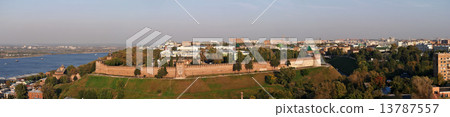 Panoramic view of Nizhny Novgorod Kremlin 13787557