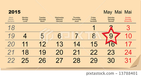 May 9 Victory Day. Calendar 13788401