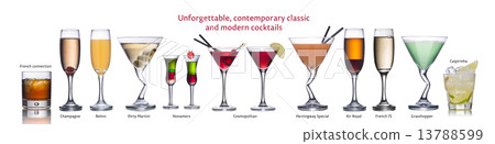 Famous international cocktails Famous international cocktails 13788599