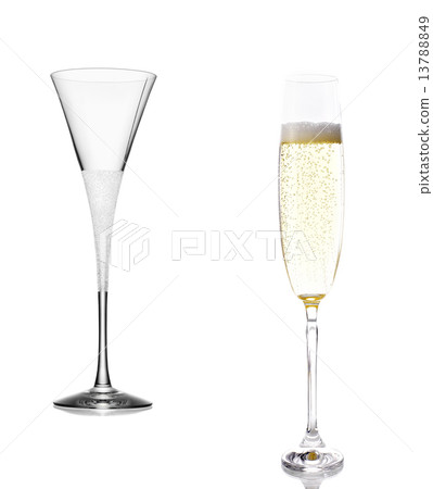 empty and full champagne glass 13788849