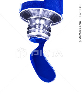 blue paint tube blue paint tube 13789343