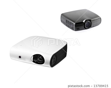 White and black multimedia projectors 13789415