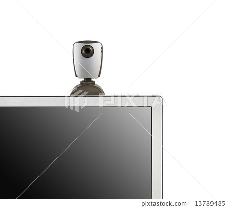 web camera on monitor 13789485