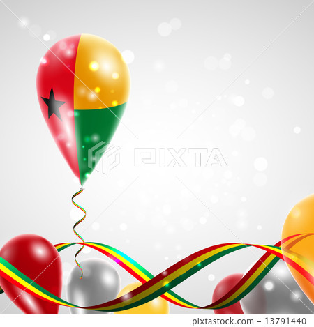 Flag of Guinea Bissau on balloon 13791440