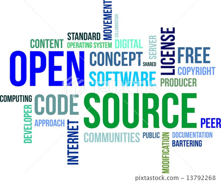 word cloud - open source - Stock Illustration [13792268] - PIXTA