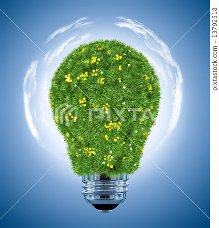 light bulb covered with green grass - Stock Illustration [13792518] - PIXTA
