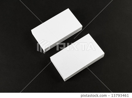 Business cards on black background 13793461