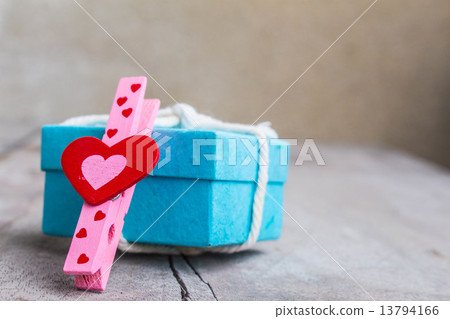 gift on a wooden gift on a wooden 13794166