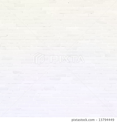 Brick wall, white relief texture with shadow 13794449