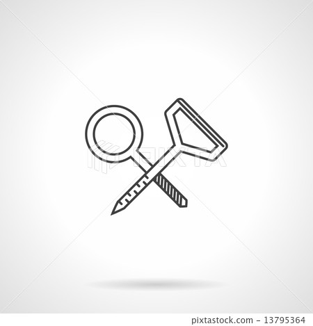 Contour vector icon for climbing hook Contour vector icon for climbing hook 13795364