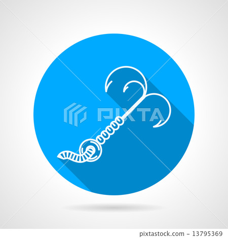Contour vector icon for fishing hook 13795369
