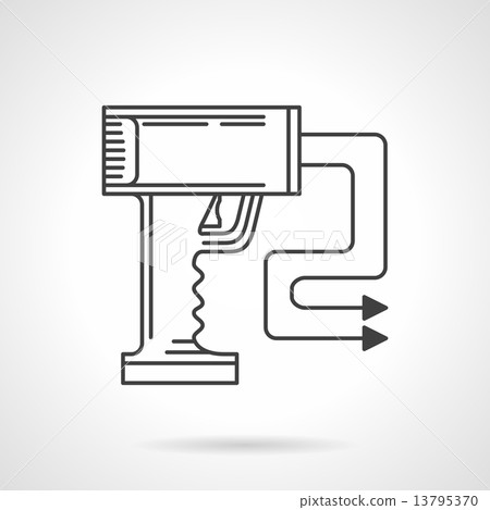 Contour vector icon for stun gun Contour vector icon for stun gun 13795370