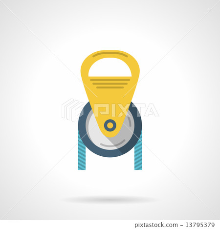 Color pulley flat vector icon 13795379